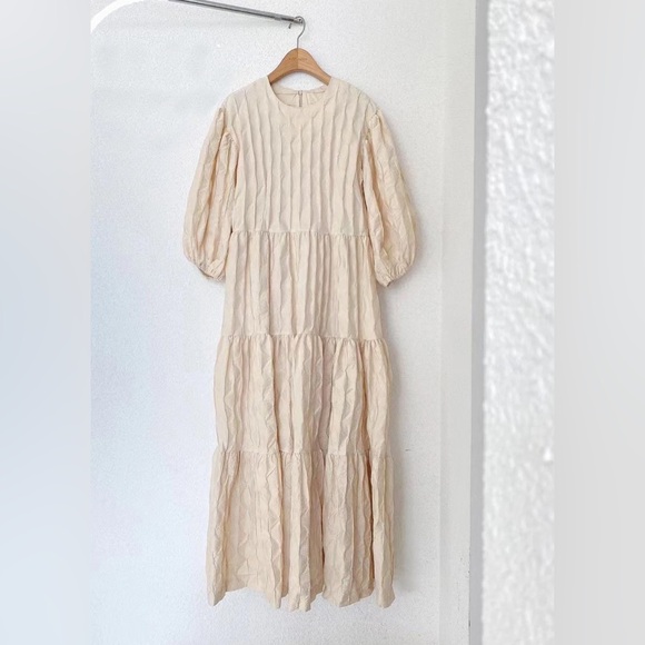 🍒SOLD🍒•SHEIN cream boho dress• - Picture 2 of 2